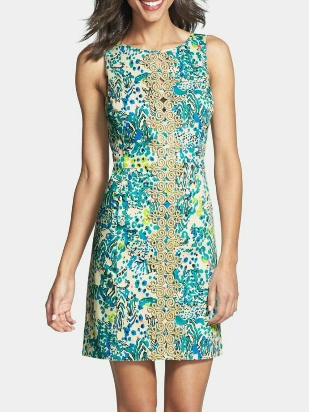 Lilly Pulitzer Ember Shift Dress in Sea Oat Escapades in the Everglades print, 0